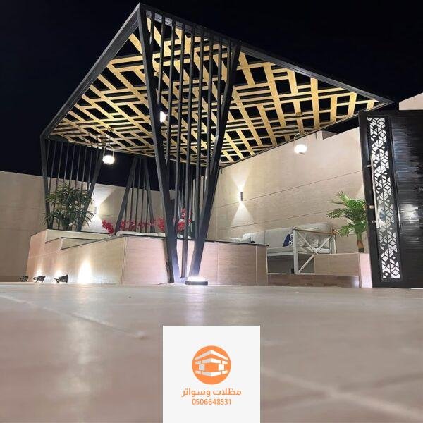 انواع تصاميم مظلات حديد